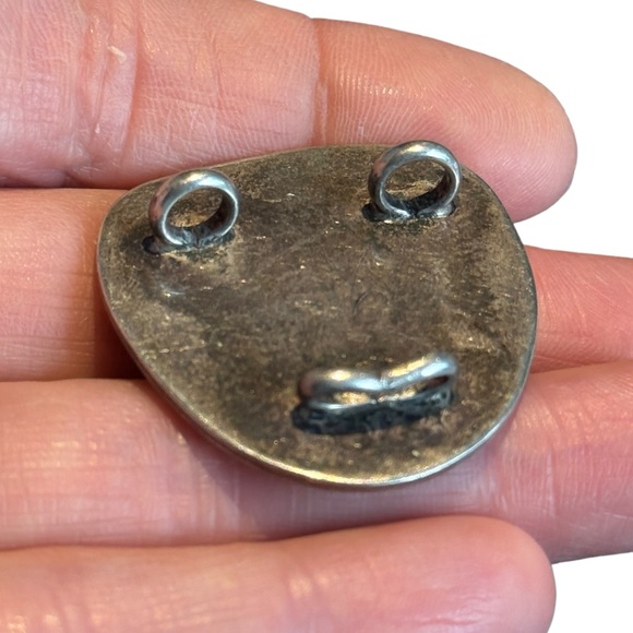 Vintage Navajo Sterling silver 925 Turquoise BOLO clip handmade Southwestern - Picture 5 of 6